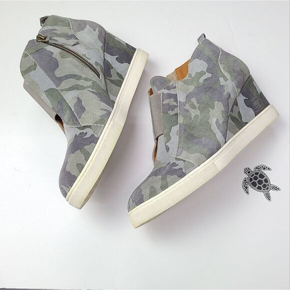 Linea Paolo Felicia Women's Platform Wedge Sneaker‎ Camouflage Size 9.5 - Picture 7 of 15
